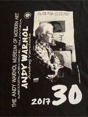 Black Andy Warhol Graphic Short Sleeve Tee